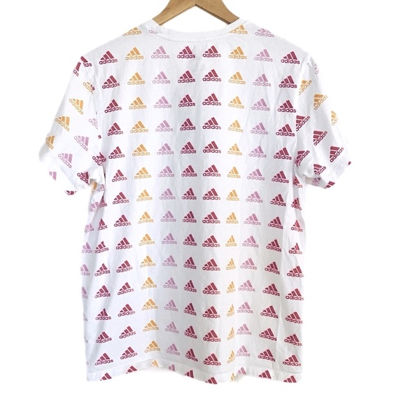 Adidas Essentials Boyfriend Gradient Logo Tee Size Large - Picture 6 of 7